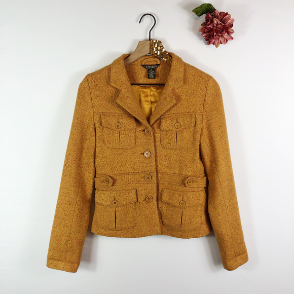Fossil Jackets & Blazers - [FOSSIL] Wool Blend Tweed Coat Jacket